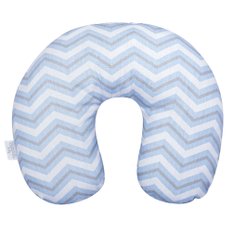 Apoio de Pescoço Estampado Chevron Azul e Cinza - 1 Peça Apoio de Pescoço Estampado Chevron Azul e Cinza - 1 Peça