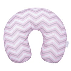 Apoio de Pescoço Estampado Chevron Rosa e Cinza - 1 Peça Apoio de Pescoço Estampado Chevron Rosa e Cinza - 1 Peça