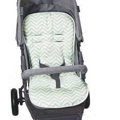 Capa Carrinho Estampado Chevron Verde Malva - 1 Peça Capa Carrinho Estampado Chevron Verde Malva - 1 Peça