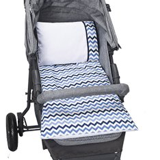 Colchonete Para Carrinho Estampado Chevron Marinho E Azul - 4 peças Colchonete Para Carrinho Estampado Chevron Marinho E Azul - 4 peças