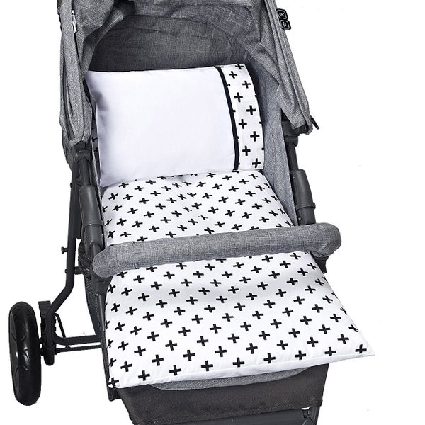 Colchonete Para Carrinho Estampado Cruzinha Preto - 4 peças Colchonete Para Carrinho Estampado Cruzinha Preto - 4 peças