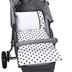 Colchonete Para Carrinho Estampado Cruzinha Preto - 4 peças Colchonete Para Carrinho Estampado Cruzinha Preto - 4 peças