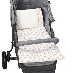 Colchonete Para Carrinho Estampado Flamingo - 4 peças Colchonete Para Carrinho Estampado Flamingo - 4 peças