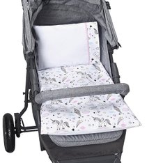 Colchonete Para Carrinho Estampado Unicórnio - 4 peças Colchonete Para Carrinho Estampado Unicórnio - 4 peças