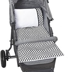 Colchonete Para Carrinho Estampado Zig Zag Preto - 4 peças Colchonete Para Carrinho Estampado Zig Zag Preto - 4 peças