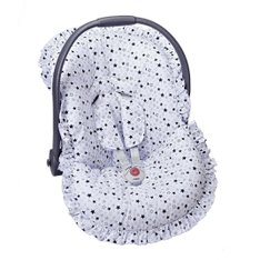 Capa Bebê Conforto Estampado e Protetor de Cinto Estrela Azul - 3 peças Capa Bebê Conforto Estampado e Protetor de Cinto Estrela Azul - 3 peças