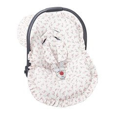 Capa Bebê Conforto Estampado e Protetor de Cinto Flamingo - 3 peças Capa Bebê Conforto Estampado e Protetor de Cinto Flamingo - 3 peças