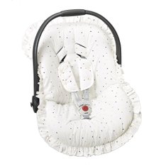 Capa Bebê Conforto Estampado e Protetor de Cinto Triângulo Colorido - 3 peças Capa Bebê Conforto Estampado e Protetor de Cinto Triângulo Colorido - 3 peças