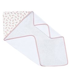 Toalha De Banho C/ Capuz Estampado Flamingo - 1 peça Toalha De Banho C/ Capuz Estampado Flamingo - 1 peça