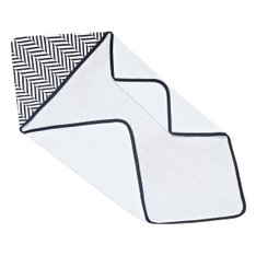 Toalha De Banho C/ Capuz Estampado Zig Zag Preto - 1 peça Toalha De Banho C/ Capuz Estampado Zig Zag Preto - 1 peça
