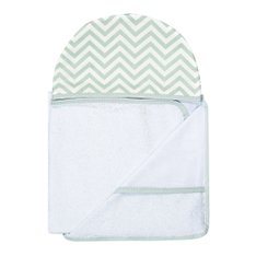 Toalha De Banho C/ Capuz Revestida Chevron Verde Malva - 1 peça Toalha De Banho C/ Capuz Revestida Chevron Verde Malva - 1 peça