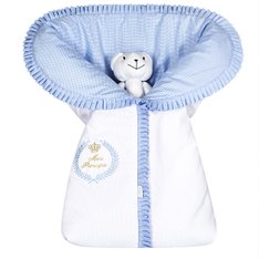 Porta Bebê Fustão Meu Príncipe Azul - 1 Peça Porta Bebê Fustão Meu Príncipe Azul - 1 Peça