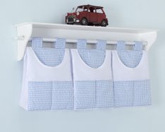 Porta Fraldas para Varão Teddy Azul - 3 Peças Porta Fraldas para Varão Teddy Azul - 3 Peças