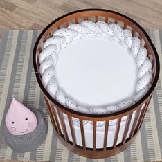 Kit Mini Berço Trança Triângulo Rosa - 2 Peças Kit Mini Berço Trança Triângulo Rosa - 2 Peças