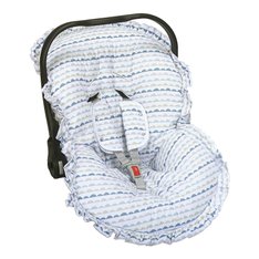 Capa Bebê Conforto Estampado e Protetor de Cinto My Prince - 3 Peças Capa Bebê Conforto Estampado e Protetor de Cinto My Prince - 3 Peças