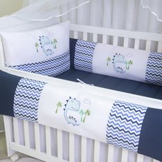 Kit Berço Brilhante Babyssauro - 10 Peças Kit Berço Brilhante Babyssauro - 10 Peças