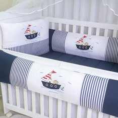 Kit Berço Brilhante Marinheiro - 10 Peças Kit Berço Brilhante Marinheiro - 10 Peças