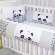 Kit Berço Brilhante Pandinha - 10 Peças Kit Berço Brilhante Pandinha - 10 Peças