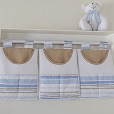 Porta Fraldas para Varão Classic Azul - 3 Peças Porta Fraldas para Varão Classic Azul - 3 Peças