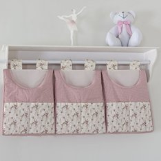 Porta Fraldas para Varão Coração - 3 Peças Porta Fraldas para Varão Coração - 3 Peças