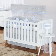 Mosquiteiro De Varal com Bandô Nuvem e Gota Azul - 2 peças Mosquiteiro De Varal com Bandô Nuvem e Gota Azul - 2 peças