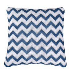 Enfeite Decorativo Tricot Chevron Petróleo - 1 Peça Enfeite Decorativo Tricot Chevron Petróleo - 1 Peça