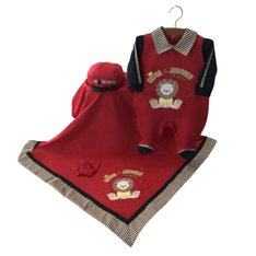 Saída Maternidade Rei da Floresta Vermelho - 4 Peças Saída Maternidade Rei da Floresta Vermelho - 4 Peças