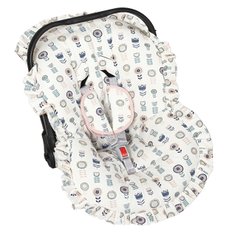 Capa Bebê Conforto Estampado e Protetor de Cinto Jardim de Flores - 3 Peças Capa Bebê Conforto Estampado e Protetor de Cinto Jardim de Flores - 3 Peças