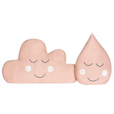 Enfeite Decorativo Nuvem e Gotinha Coral - 02 peças Enfeite Decorativo Nuvem e Gotinha Coral - 02 peças