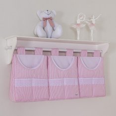Porta Fraldas para varão Lovely Listras - 3 Peças Porta Fraldas para varão Lovely Listras - 3 Peças