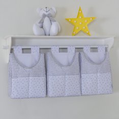 Porta Fraldas para varão Elefante Cinza - 3 Peças Porta Fraldas para varão Elefante Cinza - 3 Peças