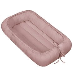 Ninho Portatil Rosê Antigo com Bordas super Fofinhas 100% Algodão - 1 Peça Ninho Portatil Rosê Antigo com Bordas super Fofinhas 100% Algodão - 1 Peça