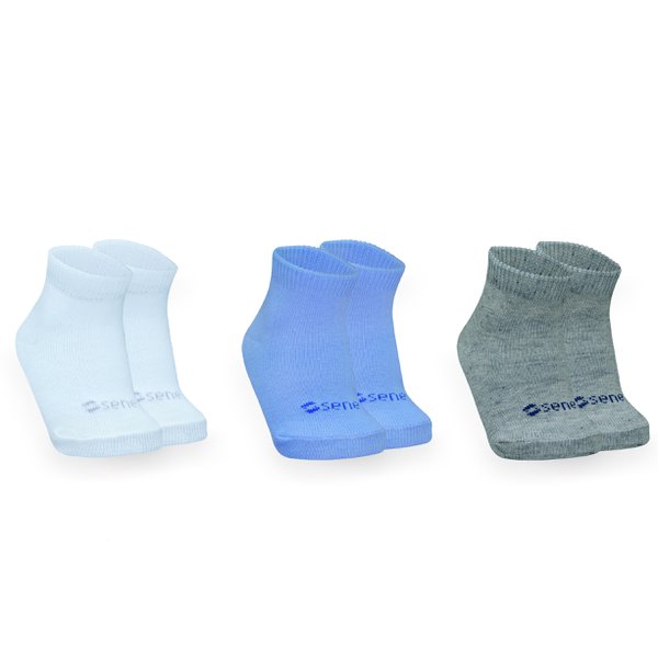 Meia Sene Baby Colors Masculina - Kit 1- 3 pares Meia Sene Baby Colors Masculina - Kit 1- 3 pares
