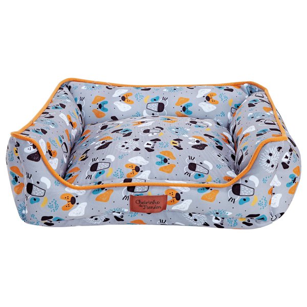 Cama Pet P Carinhas Dog Cinza - (Coleção Gus, para de morder!) - 1 peça Cama Pet P Carinhas Dog Cinza - (Coleção Gus, para de morder!) - 1 peça