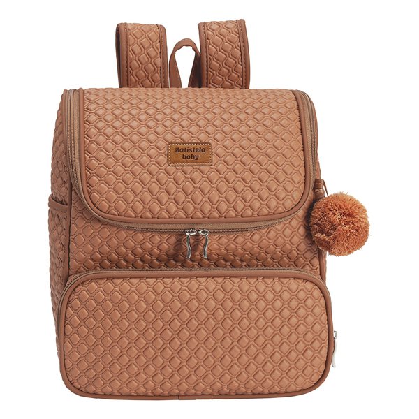 Mochila Bruges Marrom Com Pompom Decorativo - 1 Peça Mochila Bruges Marrom Com Pompom Decorativo - 1 Peça