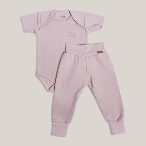 Conjunto Body Basic Manga Curta e Mijão Abraço Feminino - 2 Peças Conjunto Body Basic Manga Curta e Mijão Abraço Feminino - 2 Peças