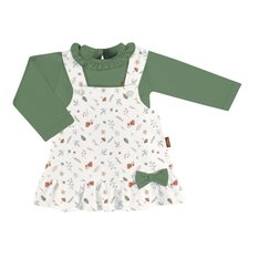 Conjunto Body Manga Longa e Jardineira Salopete Cogumelo - 2 Peças Conjunto Body Manga Longa e Jardineira Salopete Cogumelo - 2 Peças