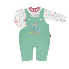 Conjunto Body Manga Longa e Jardineira Longa Borboleta - 2 Peças Conjunto Body Manga Longa e Jardineira Longa Borboleta - 2 Peças