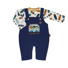 Conjunto Body Manga Longa e Jardineira Longa Prancha - 2 Peças Conjunto Body Manga Longa e Jardineira Longa Prancha - 2 Peças