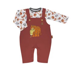 Conjunto Body Manga Longa e Jardineira Longa Bichos - 2 Peças Conjunto Body Manga Longa e Jardineira Longa Bichos - 2 Peças