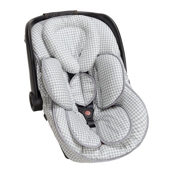 Capa Anatômica Exclusivo Para Bebê Conforto Xadrez Cinza 100% Algodão - 01 Peça Capa Anatômica Exclusivo Para Bebê Conforto Xadrez Cinza 100% Algodão - 01 Peça