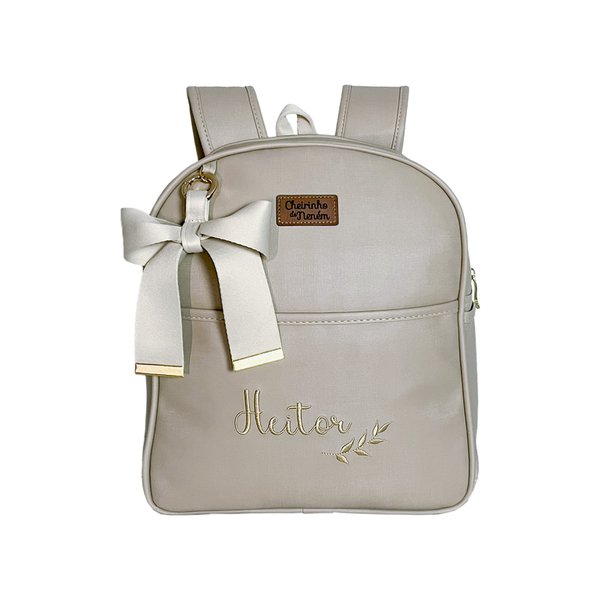 Mochila Personalizado Exclusivo Clássica Bege - 01 Peça Mochila Personalizado Exclusivo Clássica Bege - 01 Peça