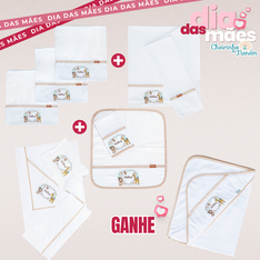 Combo Maternidade Personalizado Cueiro + Saquinho Maternidade + Manta + Fralda de Boca + Toalha de Banho - Perola - 9 Peças Combo Maternidade Personalizado Cueiro + Saquinho Maternidade + Manta + Fralda de Boca + Toalha de Banho - Perola - 9 Peças