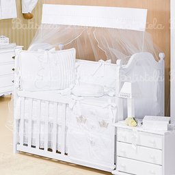 Kit Berço Kingdon 200 Fios c/ Mosquiteiro - 09 Peças (Batistela Baby) Kit Berço Kingdon 200 Fios c/ Mosquiteiro - 09 Peças (Batistela Baby)