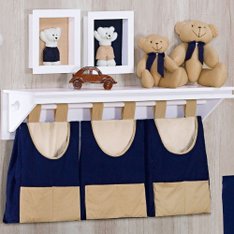 Porta Fraldas Bear Marinho para varão - 3 Peças Porta Fraldas Bear Marinho para varão - 3 Peças