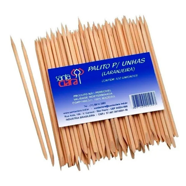 Palito Santa Clara para Unhas Laranjeira 100un Palito Santa Clara para Unhas Laranjeira 100un