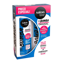 Kit Salon Line Shampoo + Condicionador SOS Bomba Antiqueda 200ml Kit Salon Line Shampoo + Condicionador SOS Bomba Antiqueda 200ml