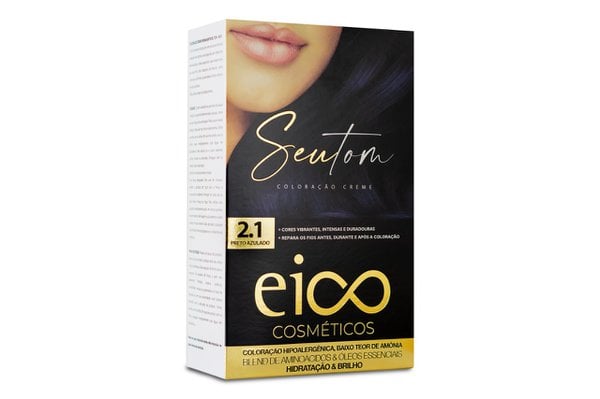 Kit Coloração Eico Seu Tom Preto Azulado - 2.1 Kit Coloração Eico Seu Tom Preto Azulado - 2.1