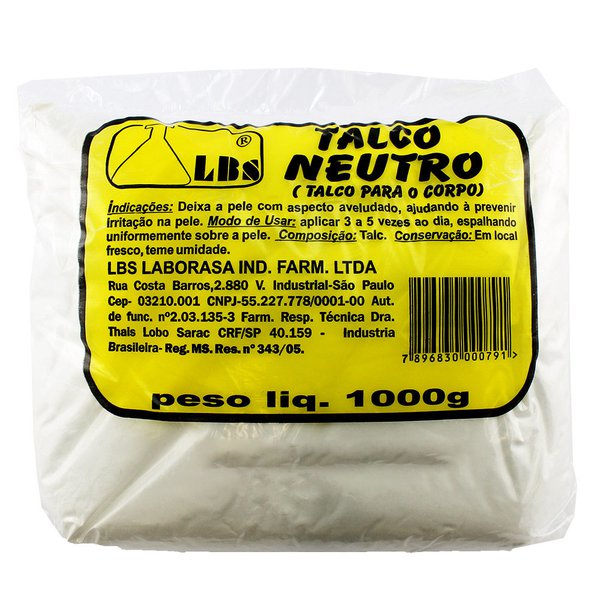 Talco Neutro LBS 1Kg Talco Neutro LBS 1Kg