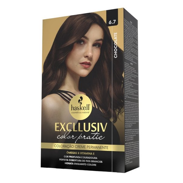 Kit Haskell Coloração Excllusiv Color Pratic Chocolate - 6.7 Kit Haskell Coloração Excllusiv Color Pratic Chocolate - 6.7